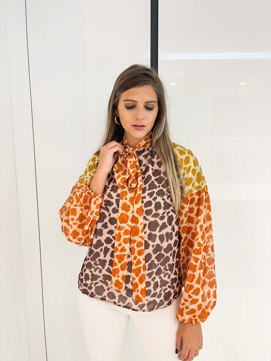 TRICOLOR PRINT TOP