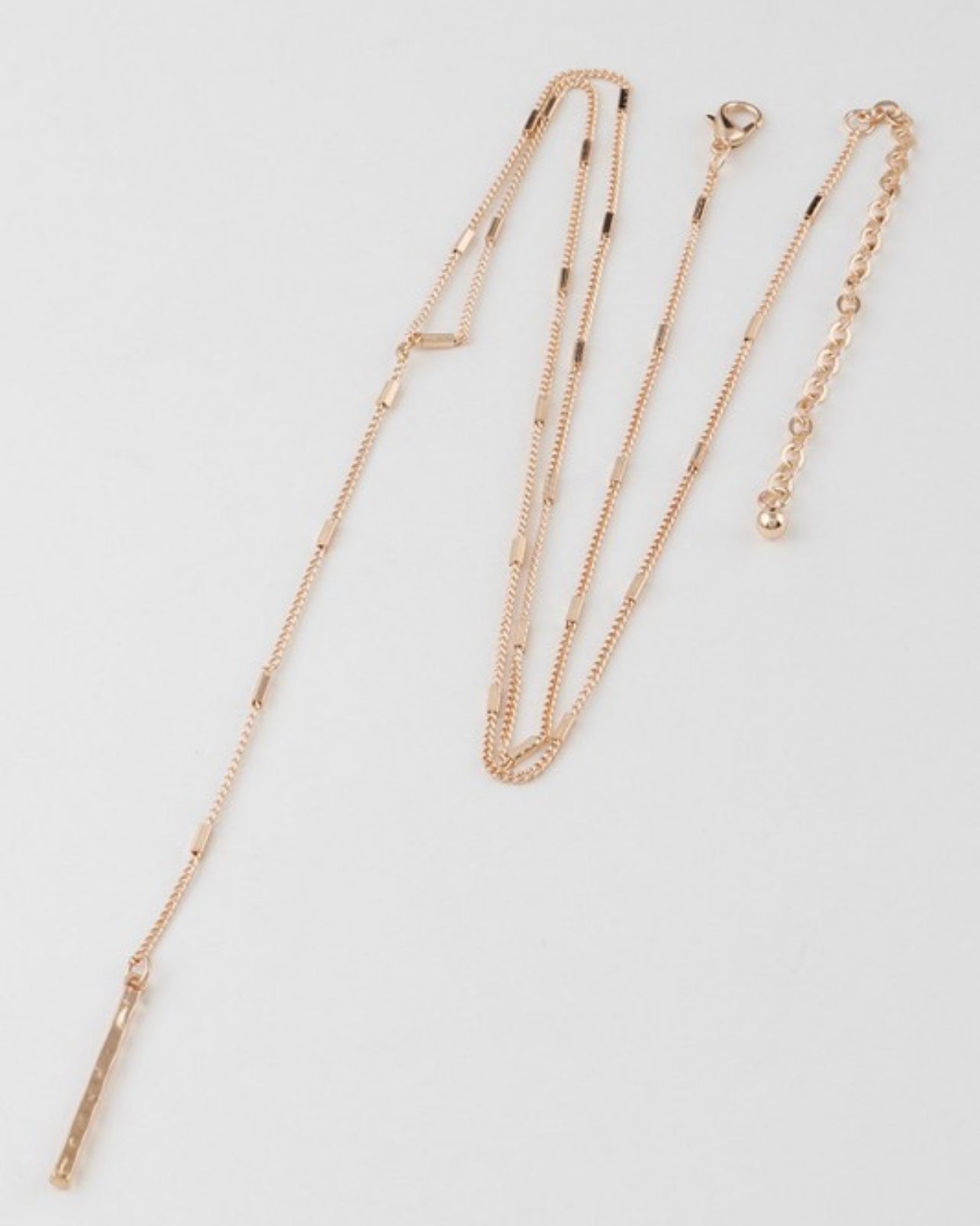 LONG BAR CHAIN DROP NECKLACE