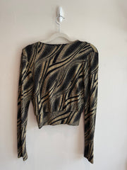 BLACK & GOLD CROP TOP