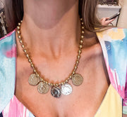 DANGLING COINS NECKLACE