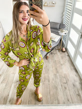 Load image into Gallery viewer, LUCKY EYES SATIN JOGGER SET

