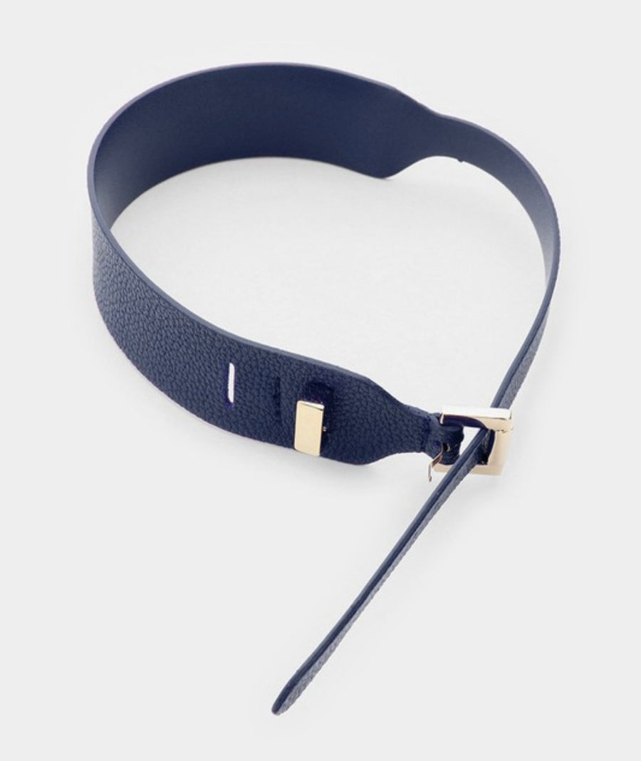 FAUX LEATHER BELT BUCKLE BRACELET