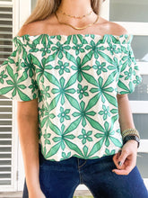Load image into Gallery viewer, EMBROIDERED OFF SHOULDER TOP
