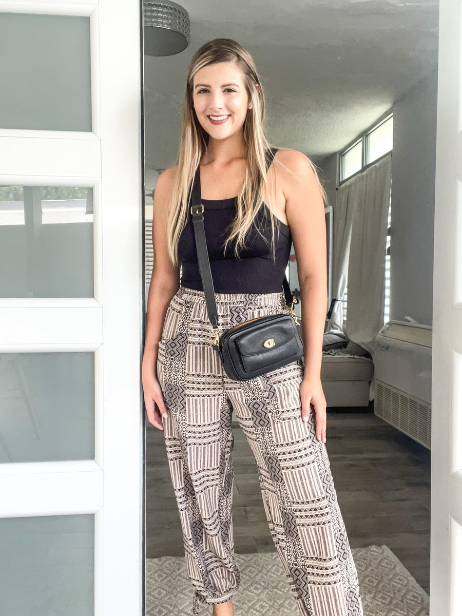 AZTEC PATTERN TIE PANTS