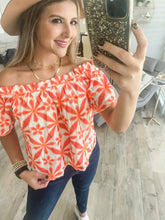 Load image into Gallery viewer, EMBROIDERED OFF SHOULDER TOP
