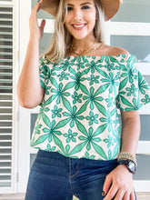 Load image into Gallery viewer, EMBROIDERED OFF SHOULDER TOP
