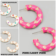 Cargar imagen en el visor de la galería, SMALL HEARTS OPEN HOOPS
