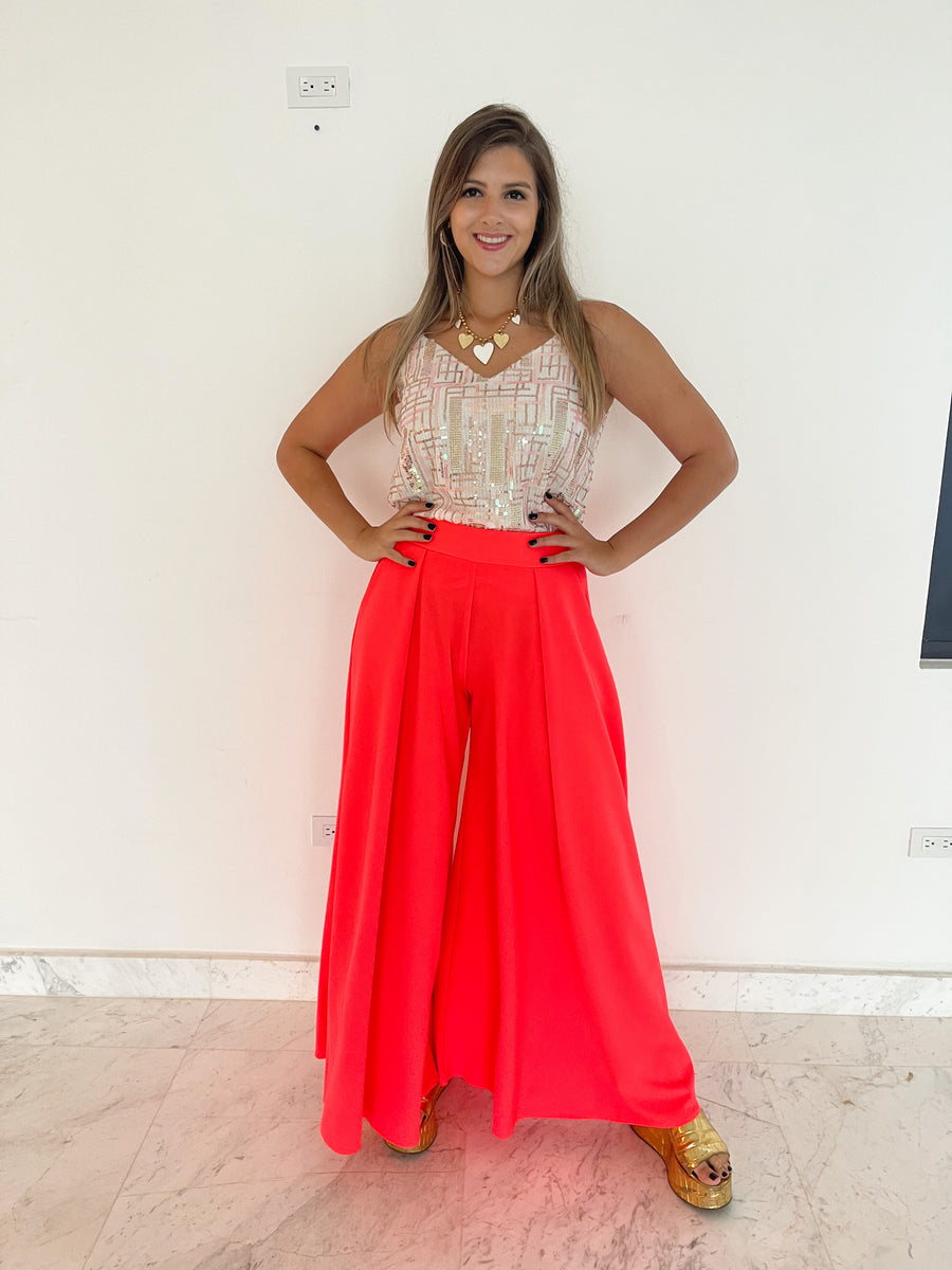 NEON CORAL PALAZZOS
