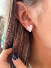 Load image into Gallery viewer, HEART MATTE EAR STUDS
