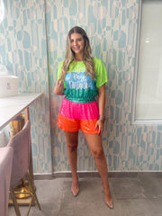 SEQUIN STRIPED SHORTS