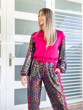 Load image into Gallery viewer, SEQUIN SATIN BLOUSE
