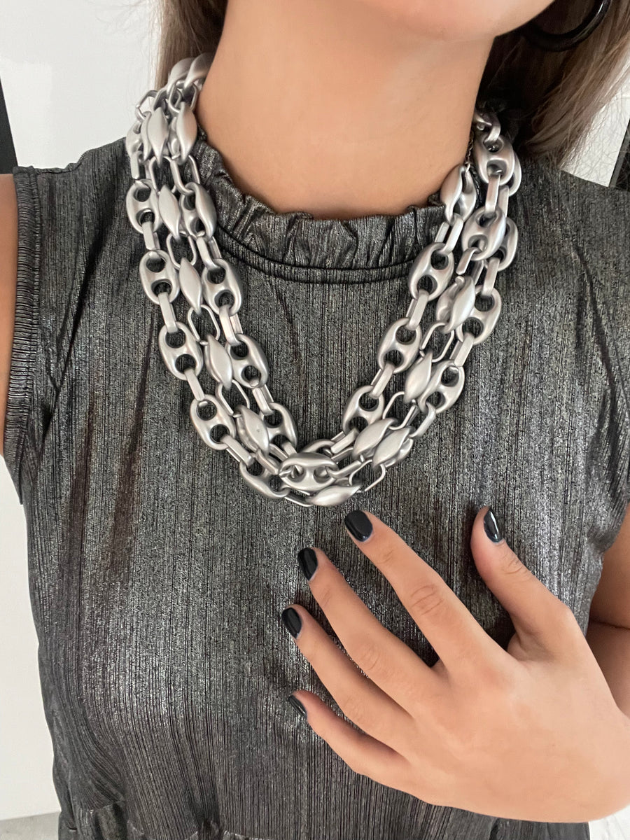 MATTE SILVER GUCCI SET