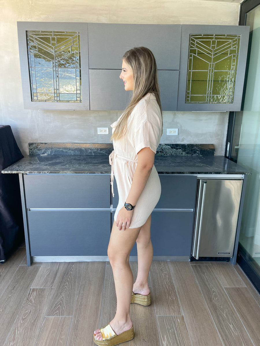 GAUZE SOLID COLOR ROMPER