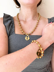 GOLD HEART LOCK NECKLACE
