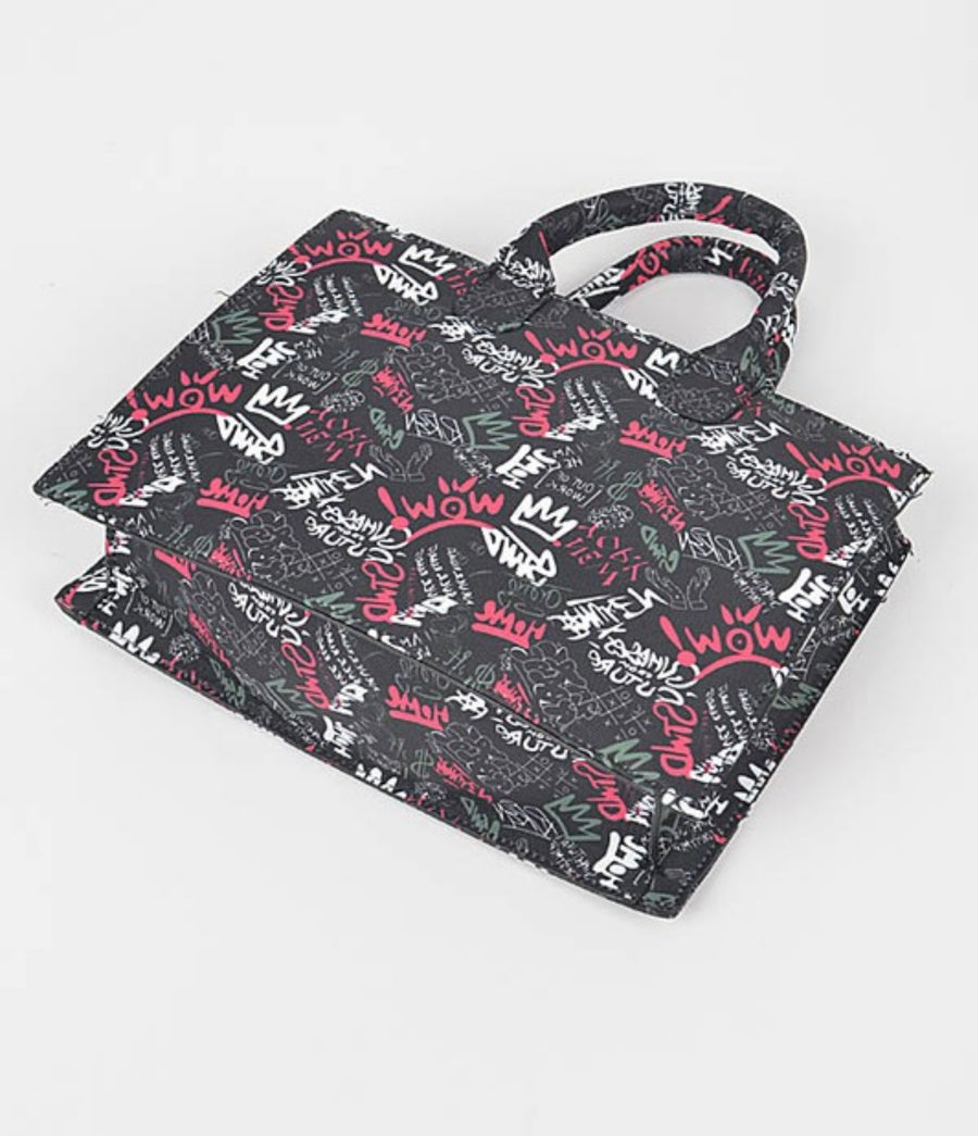 GRAFFITI TOTE BAG CROSSBODY