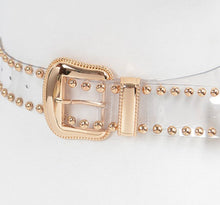 Load image into Gallery viewer, CLEAR STUDDED BELT *PLUS SIZE*
