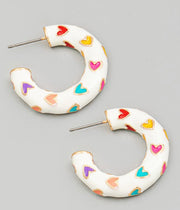 SMALL HEARTS OPEN HOOPS