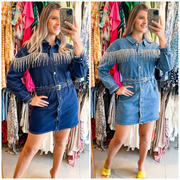 CHAIN DENIM DRESS