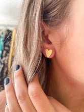 Load image into Gallery viewer, HEART MATTE EAR STUDS

