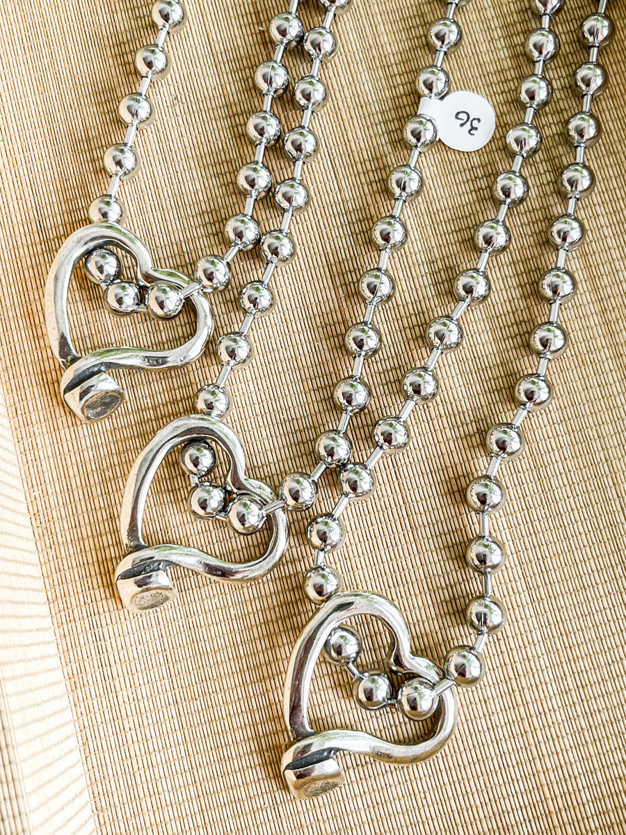 SILVER HEART NECKLACE