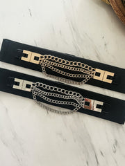 BLACK CHAINS BELT