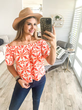 Load image into Gallery viewer, EMBROIDERED OFF SHOULDER TOP
