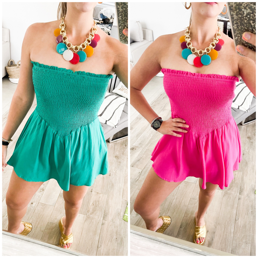 STRAPLESS ROMPER