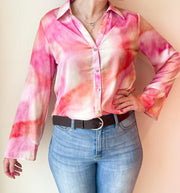 TIE DYE BUTTON DOWN SHIRT