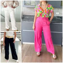 Load image into Gallery viewer, SLIM STRAIGHT SUIT PANTS
