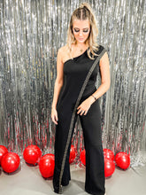 Load image into Gallery viewer, ONE SHOULDER GREEK BORDER PATTERN JUMPSUIT
