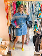 Load image into Gallery viewer, CHAIN DENIM DRESS
