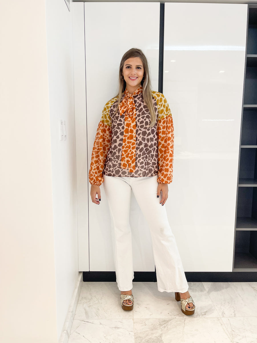 TRICOLOR PRINT TOP