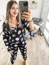 Load image into Gallery viewer, LUCKY EYES SATIN JOGGER SET
