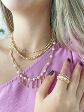 Cargar imagen en el visor de la galería, GOLD PEARL RHINESTONES NECKLACE
