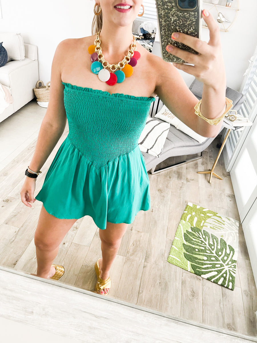 STRAPLESS ROMPER
