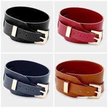 Load image into Gallery viewer, FAUX LEATHER BELT BUCKLE BRACELET
