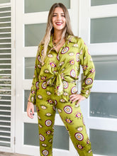 Load image into Gallery viewer, LUCKY EYES SATIN JOGGER SET

