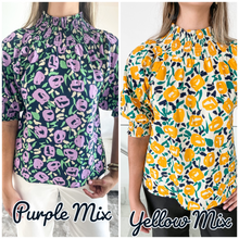 Load image into Gallery viewer, FLOWER PRINT PUFF SLEEVES BLOUSE

