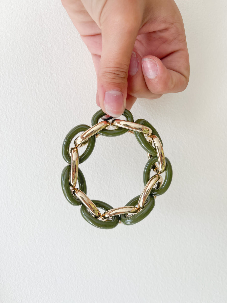 OLIVE ELASTIC BRACELET