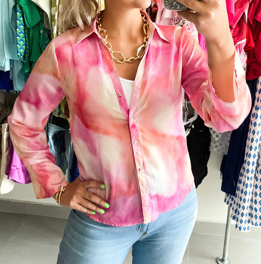 TIE DYE BUTTON DOWN SHIRT