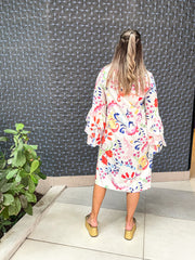 WHITE FLORAL PRINT DRESS
