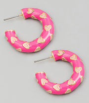 SMALL HEARTS OPEN HOOPS