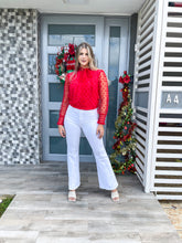 Load image into Gallery viewer, SHEER POLKA DOT BLOUSE
