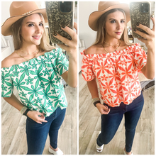 Load image into Gallery viewer, EMBROIDERED OFF SHOULDER TOP
