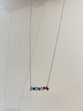 Load image into Gallery viewer, SILVER RAINBOW MESSAGE NECKLACE

