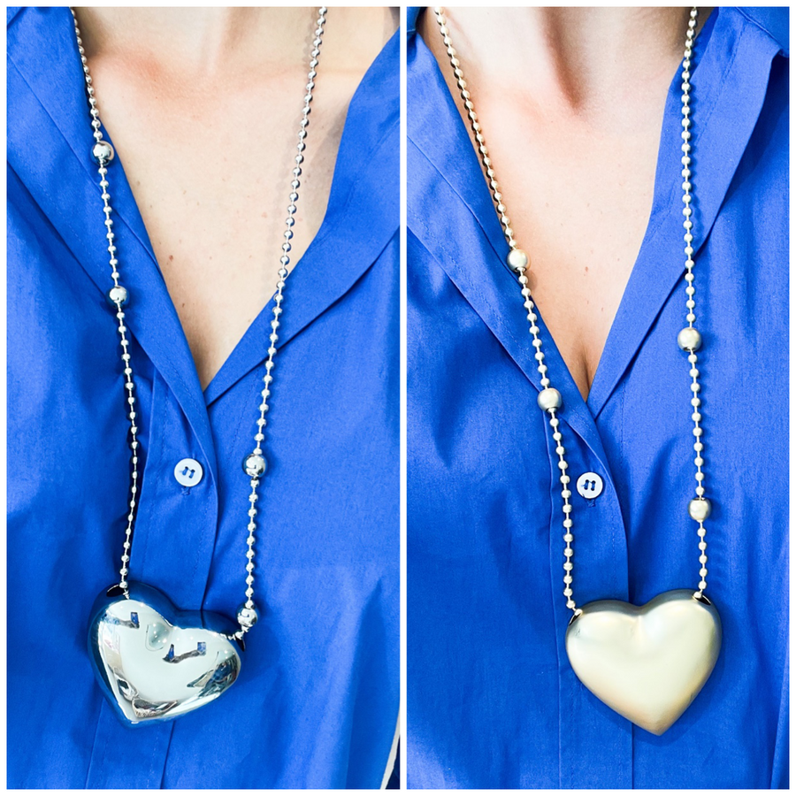 LONG HEART NECKLACE