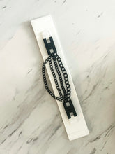 Load image into Gallery viewer, WHITE MATTE BLACK CHAINS BELT
