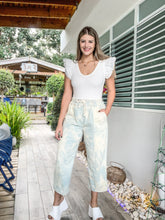 Load image into Gallery viewer, SPLASH BLUE DENIM WIDE PANTS
