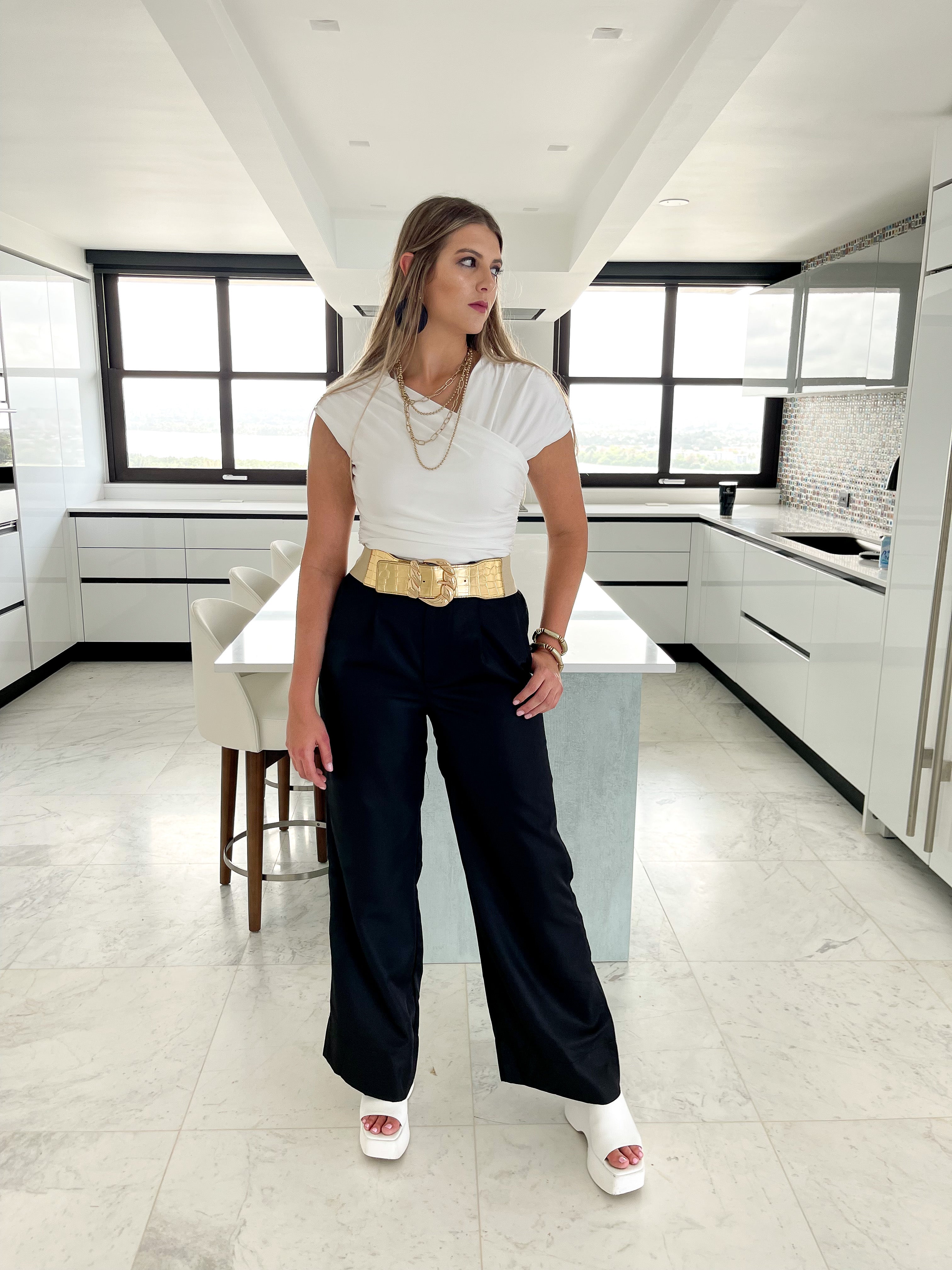 SLIM STRAIGHT SUIT PANTS