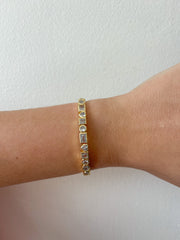 GEOMETRIC RHINESTONES BANGLE